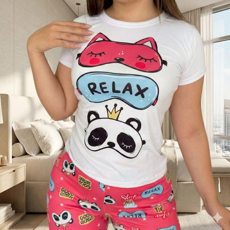 PIJAMA SHORT/MANGA PANDA