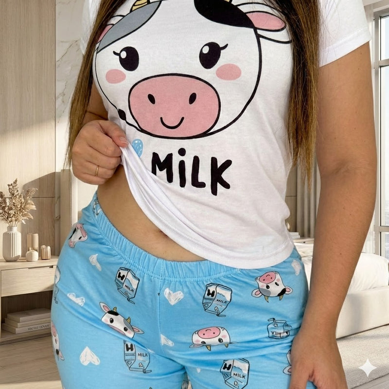 PIJAMA SHORT/ MANGA MILK