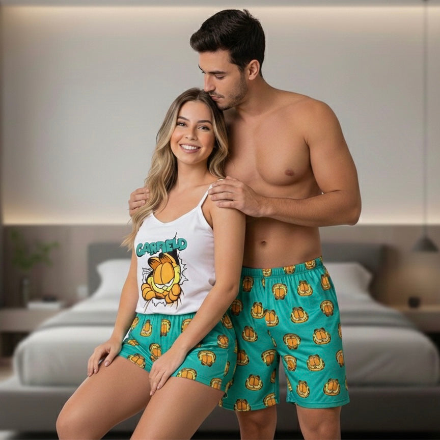 PIJAMA TRES PIEZAS PAREJA / GARFIELD