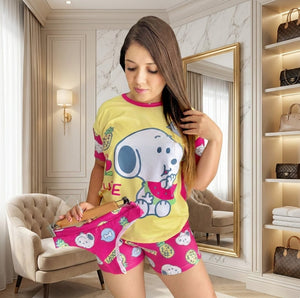PIJAMA SHORT OVERSIZE SNOOPY