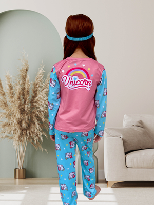 PIJAMA MANGA LARGA / PANTALON UNICORNIO