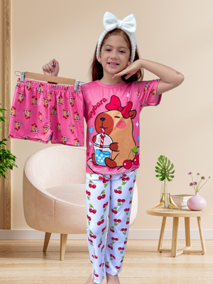 PIJAMA TRES PIEZAS NIÑA / CAPIBARA