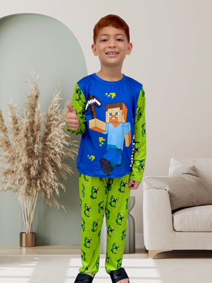 PIJAMA MANGA LARGA / PANTALON MINECRAFT