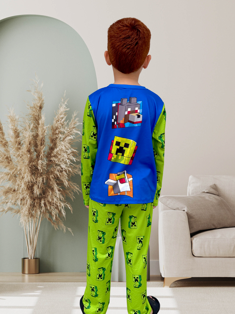 PIJAMA MANGA LARGA / PANTALON MINECRAFT