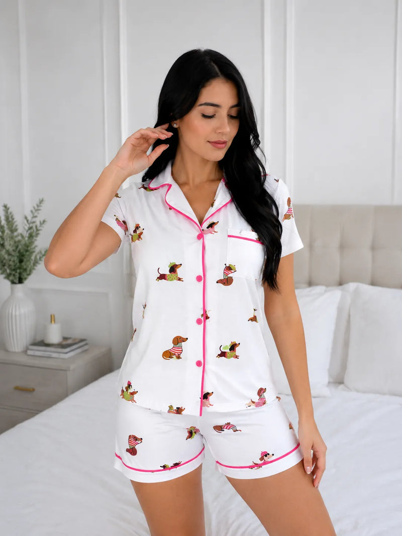 PIJAMA CAMISERA SHORT / PERRITOS