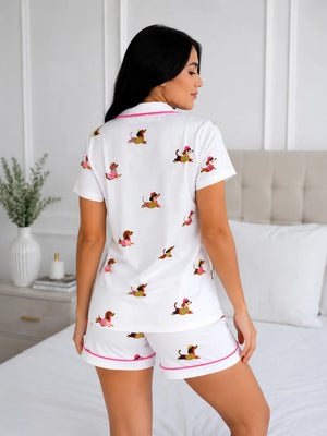 PIJAMA CAMISERA SHORT / PERRITOS
