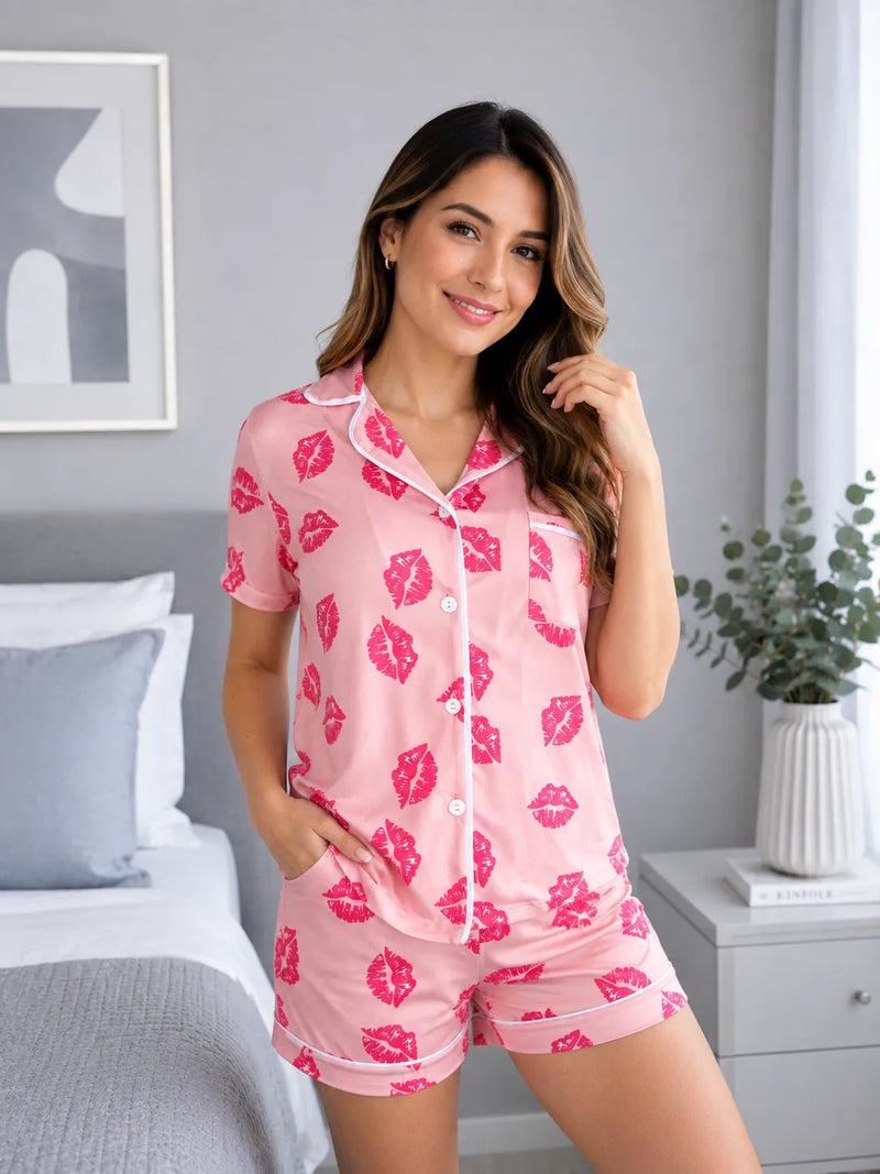 PIJAMA CAMISERA SHORT / BESITOS