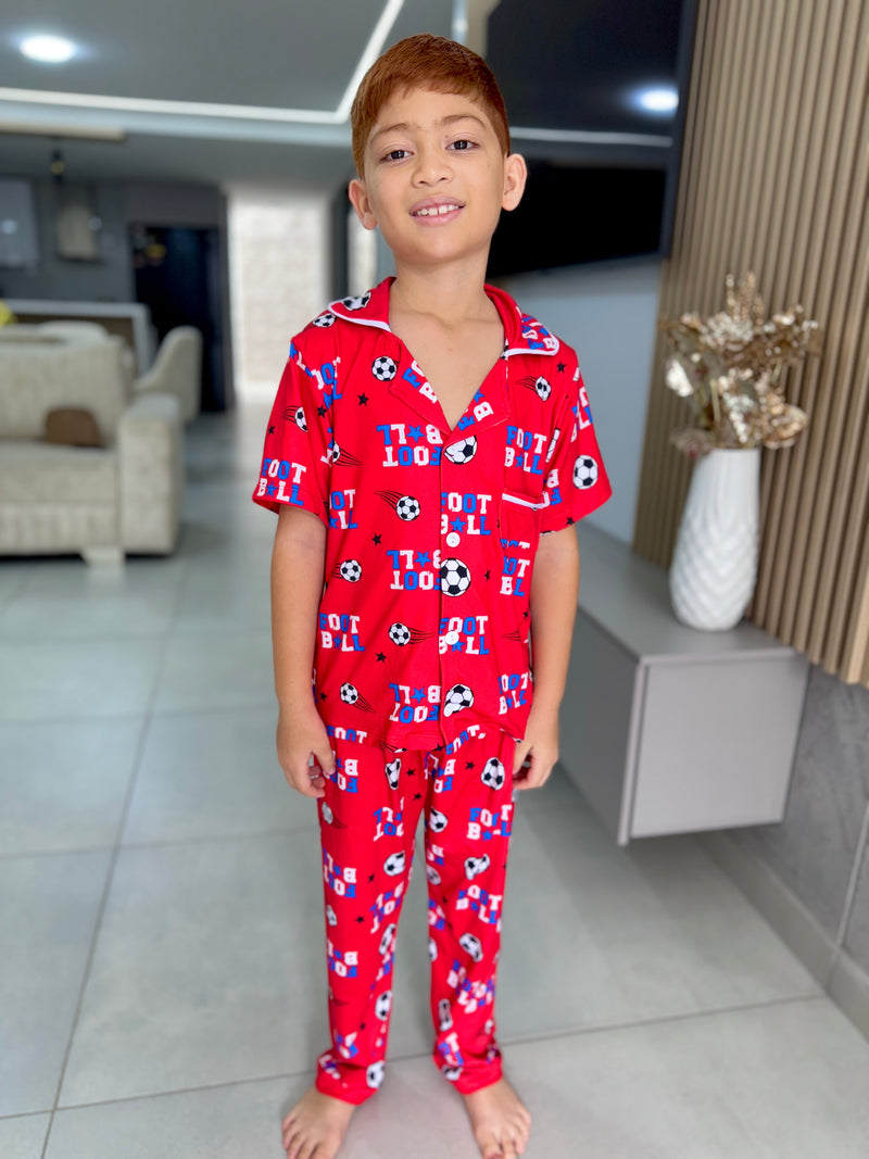 PIJAMA CAMISERA PANTALON NIÑO /FUTBOL