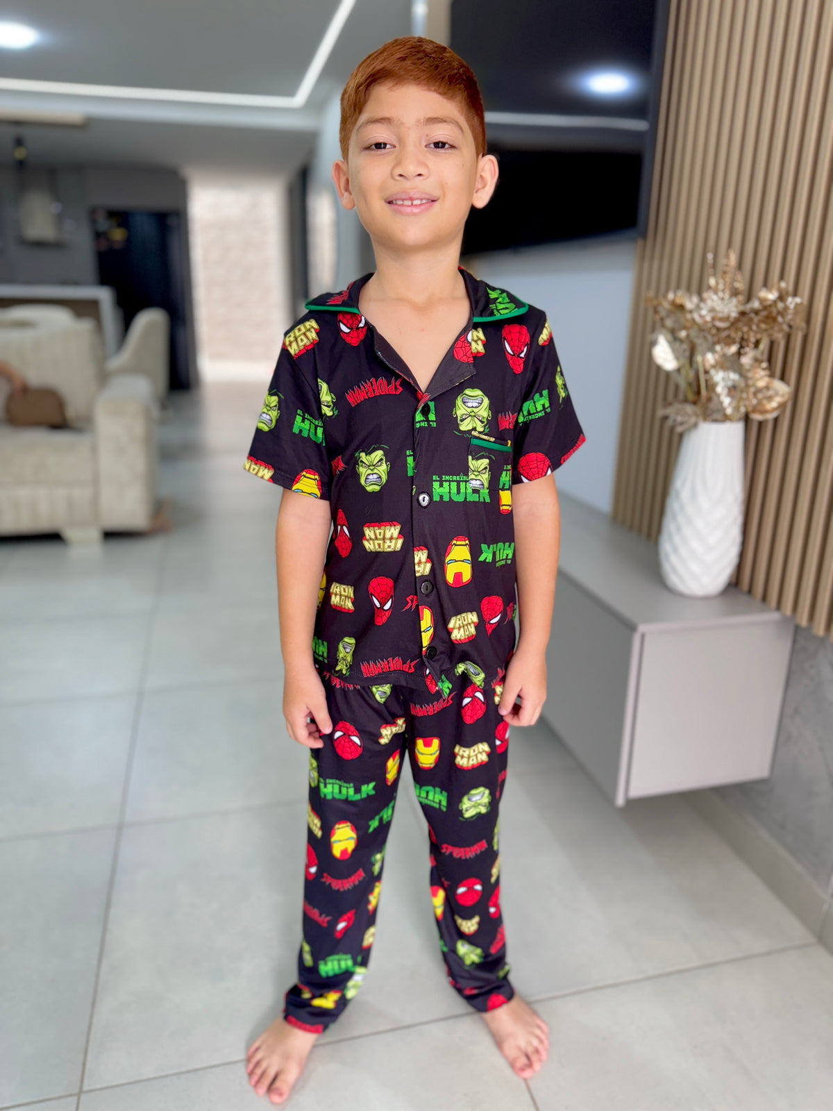 PIJAMA CAMISERA PANTALON NIÑO / SUPERHEROES