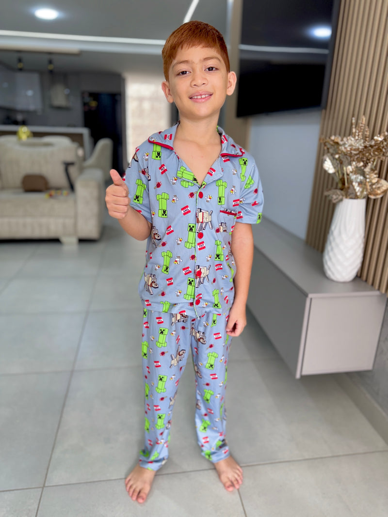 PIJAMA CAMISERA PANTALON NIÑO / MINECRAFT