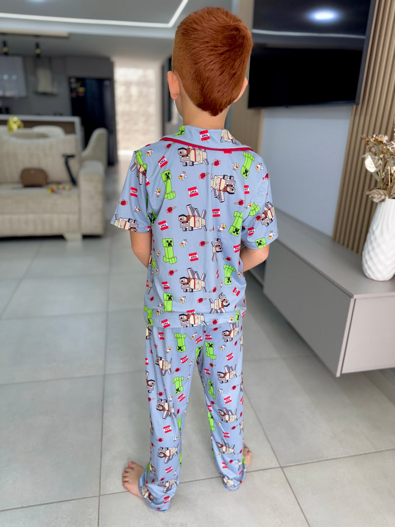 PIJAMA CAMISERA PANTALON NIÑO / MINECRAFT