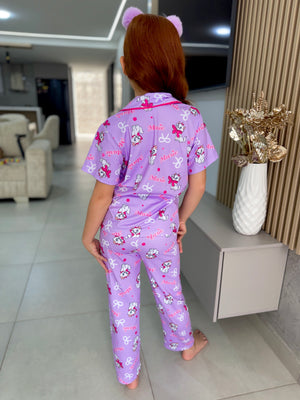 PIJAMA CAMISERA PANTALON NIÑA / GATA