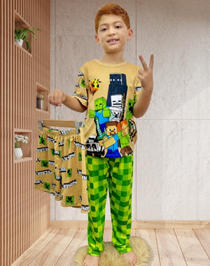 PIJAMA TRES PIEZAS NIÑO / MINECRAFT CAMEL